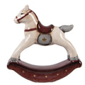 Beeld Hobbelpaard 11x3x11 cm Beige Keramiek