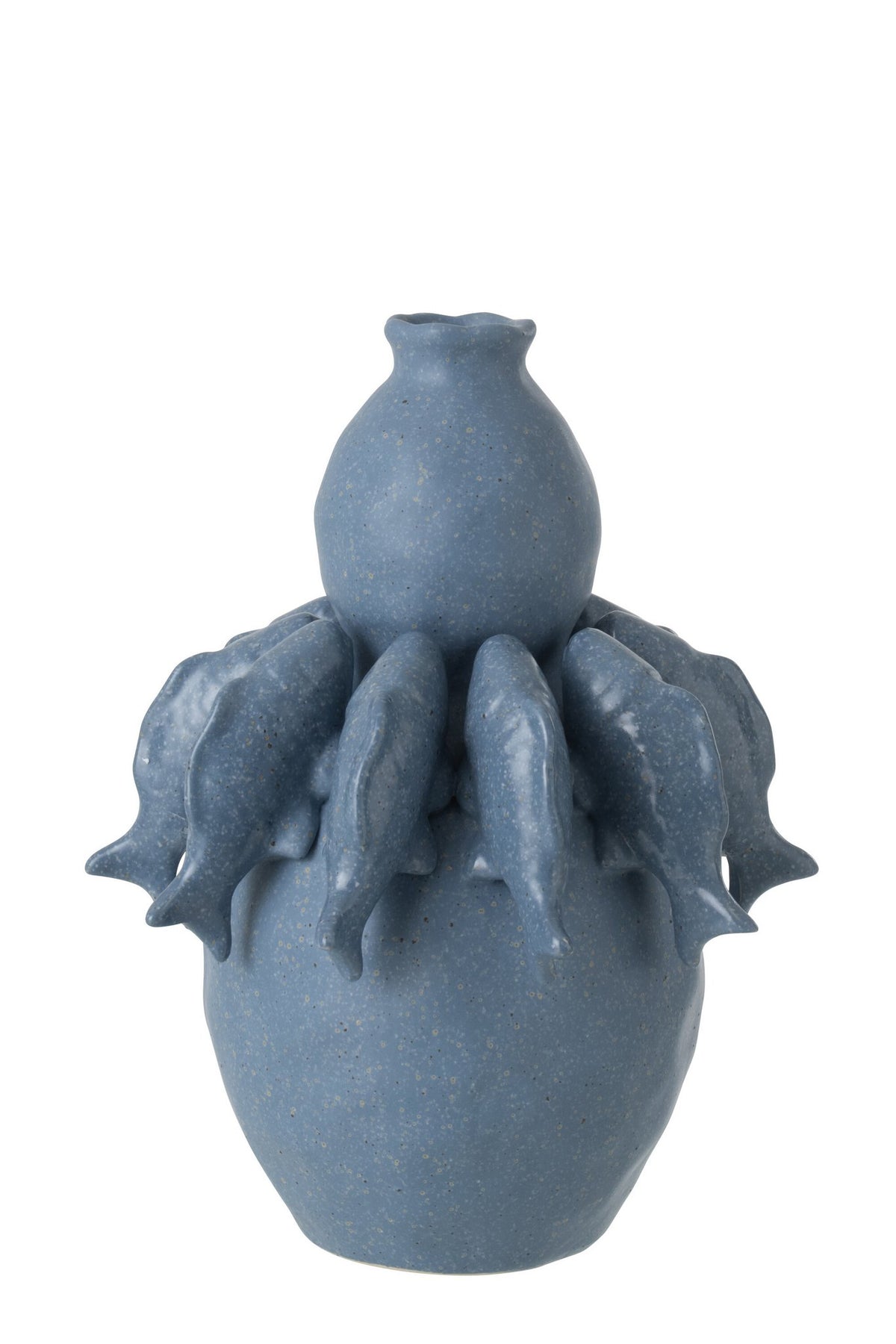 J-Line vaas Vis - keramiek - blauw - S