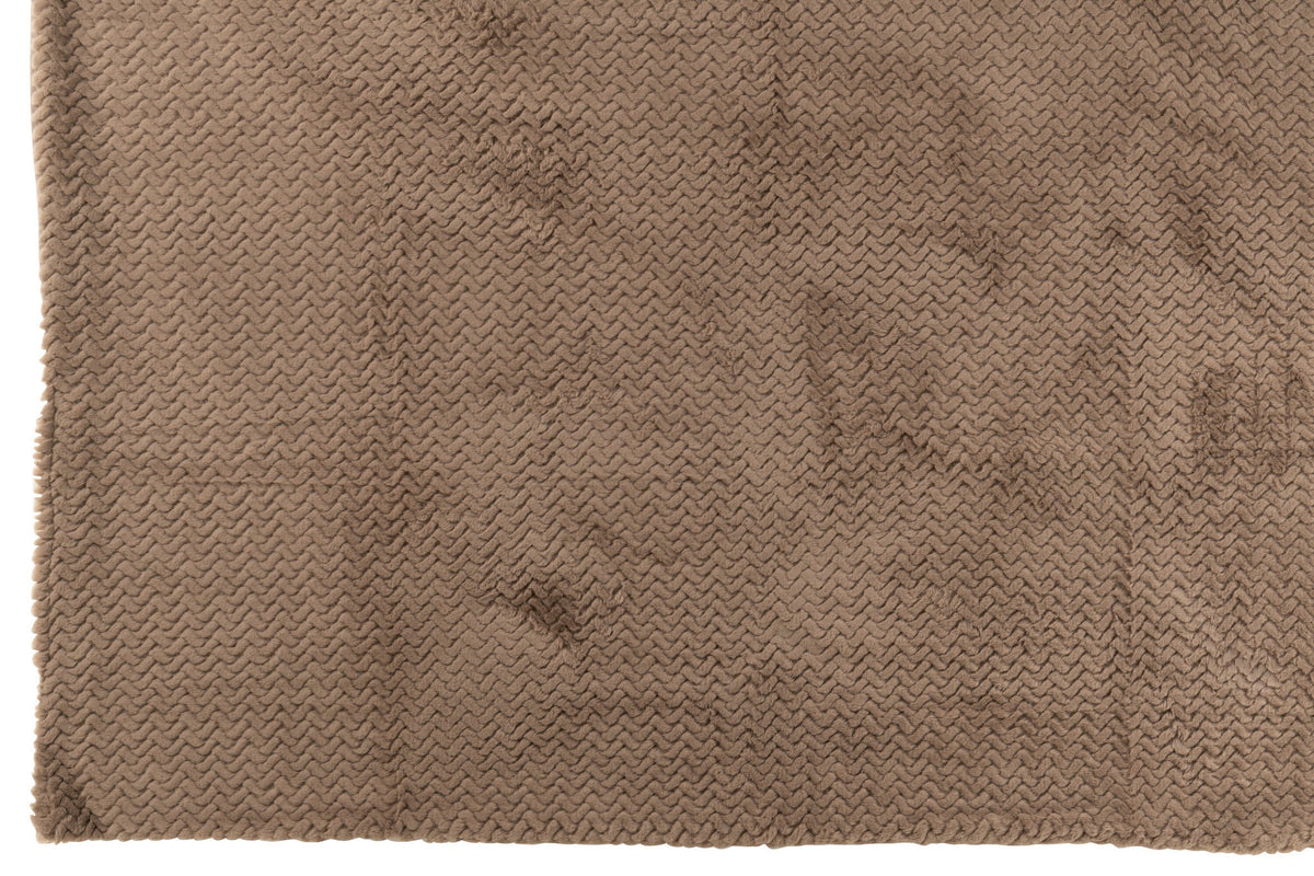 J-Line deken - polyester - taupe