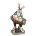 Beeld Konijn 32 cm Bruin Groen Polyresin Paasdecoratie