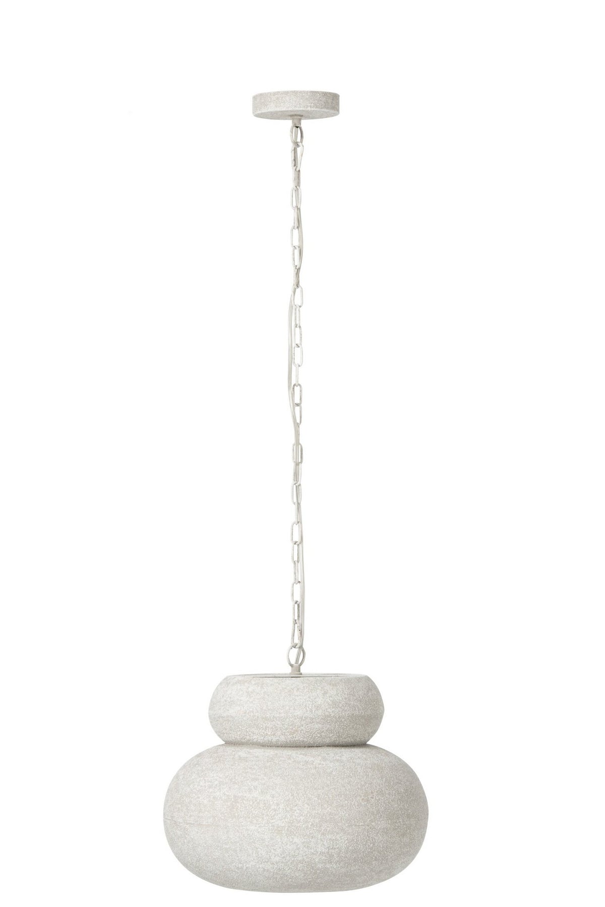 J-Line Ronde plafondlamp - ijzer - wit - small