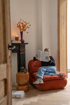 J-Line Gecomprimeerde chaise longue - schuim - roest