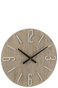 J-Line Wandklok Pol Mdf/Steen Mix