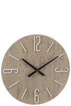 J-Line Wandklok Pol Mdf/Steen Mix