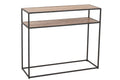 J-Line Console Zigzag Hout/Metaal Naturel/Zwart