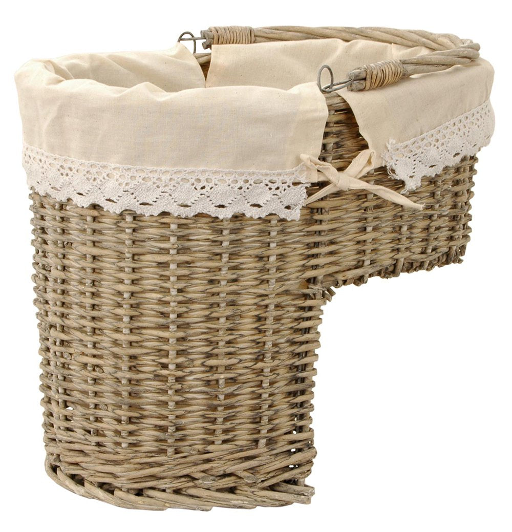 Opbergmand 40x26x34 cm beige rotan mand