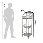 Opbergrek Grijs, IJzer 34x29x112 cm