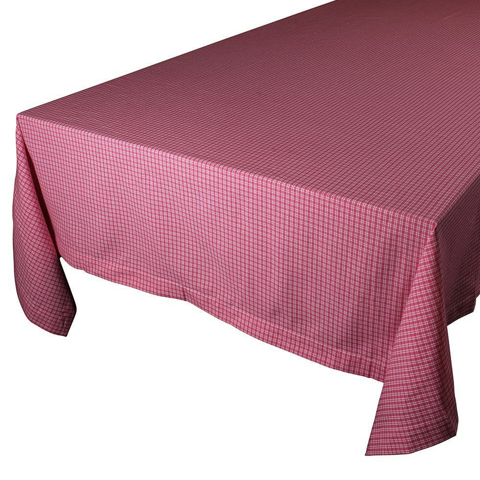 Small Check Tafelkleed Textiel rouge 140x250cm