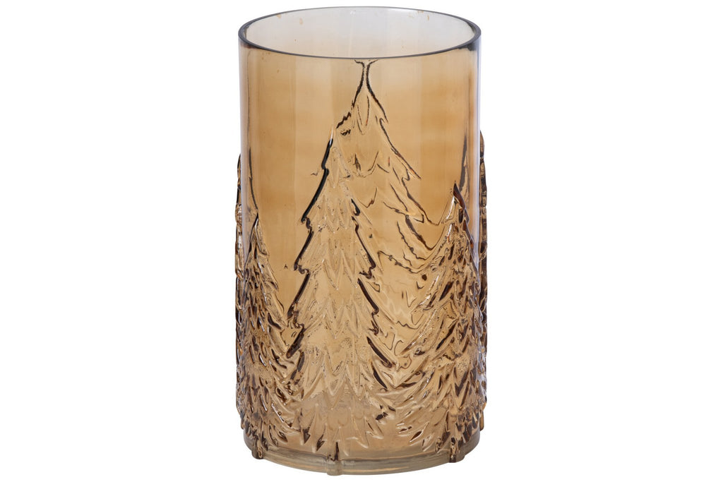 J-Line Vaas boom - glas - bruin - large