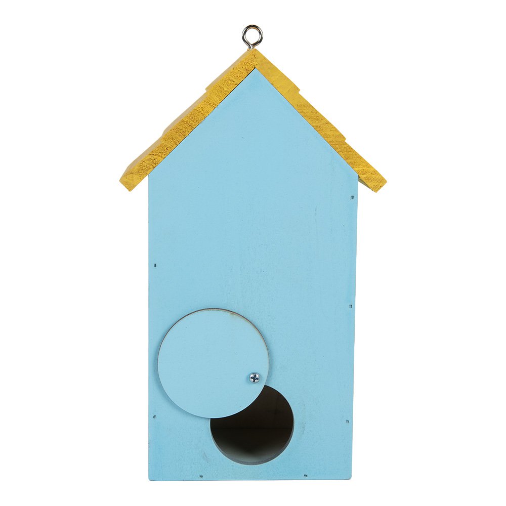 Vogelhuis 15x10x22 cm Blauw Hout