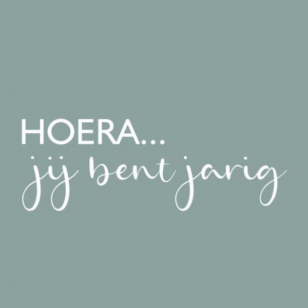 Wenskaart - Hoera jij bent jarig