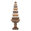 Kerstdecoratie Beeld Kerstboom Ø 11x33 cm Bruin Kunststof