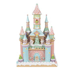 Gingerbread house 27x18x42 cm Roze Polyresin Peperkoekhuisje