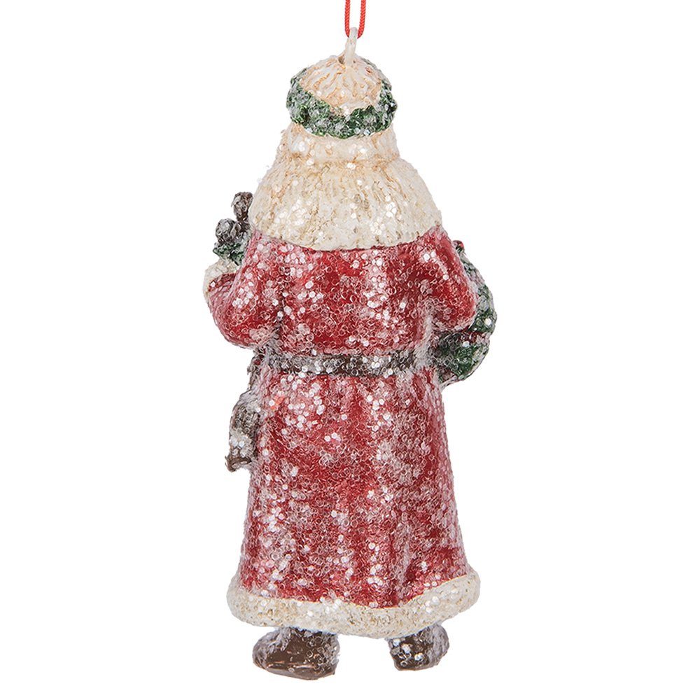 Kersthanger Kerstman 5x4x12 cm Rood Kunststof