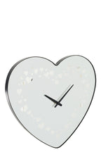 J-Line klok Hart - glas - zwart
