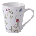 Mok 300 ml Wit Blauw Keramiek Bloemen