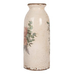 Vaas Ø 8x20 cm Beige Keramiek Bloemen