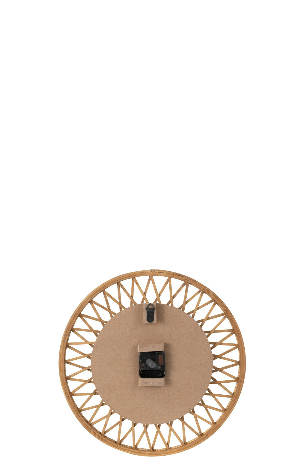 J-Line klok Wonder - rotan - naturel/wit - small - Ø 40 cm