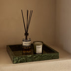 Marmer dienblad tray 30x30cm groen
