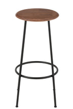 J-Line barstoel Neo - staal - naturel/zwart