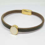 Semplice emaille ovale slider 24K verguld