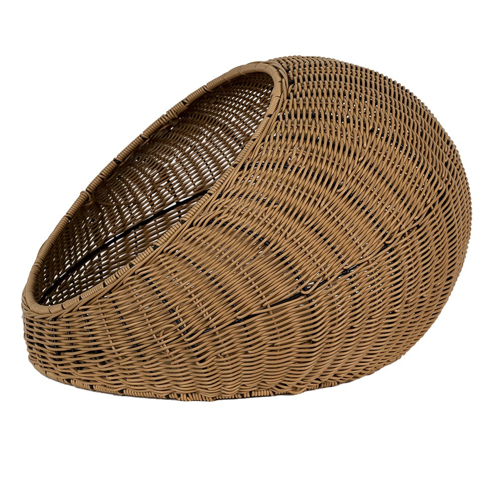 Kattenhuis Ø 47x30 cm bruin beige rotan
