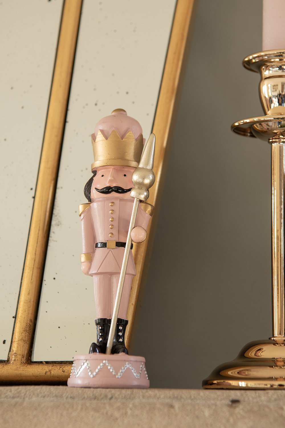 Kerstdecoratie Notenkraker 17 cm Roze Kunststof