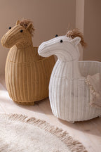 J-Line mand Paard - kunststof - wit