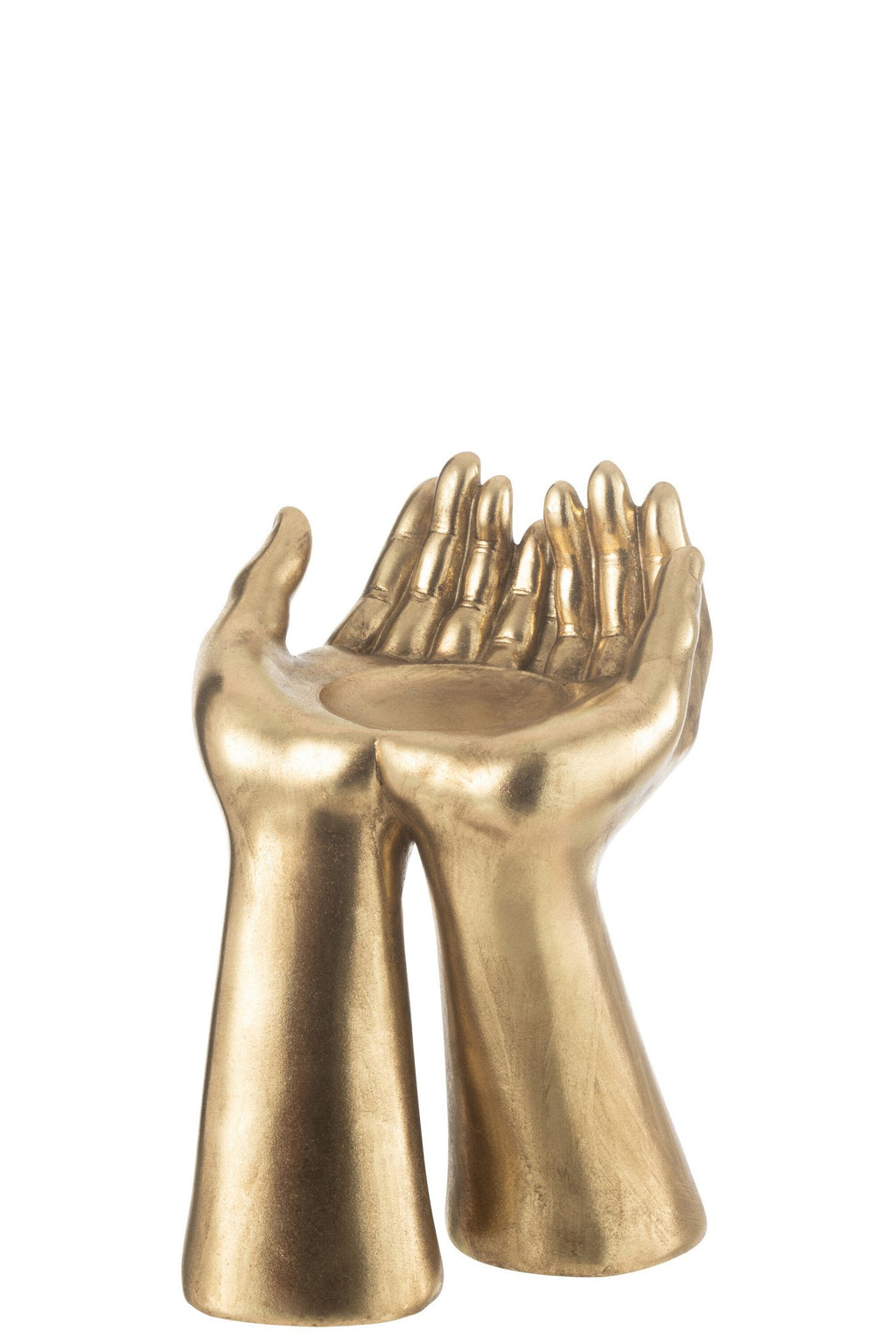 J-Line kandelaar handen - polyresin - goud