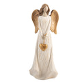 Kerstdecoratie Beeld Engel 10x8x25 cm Beige Kunststof