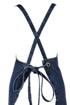 Apron Denim crossback - 75x85 cm, blue