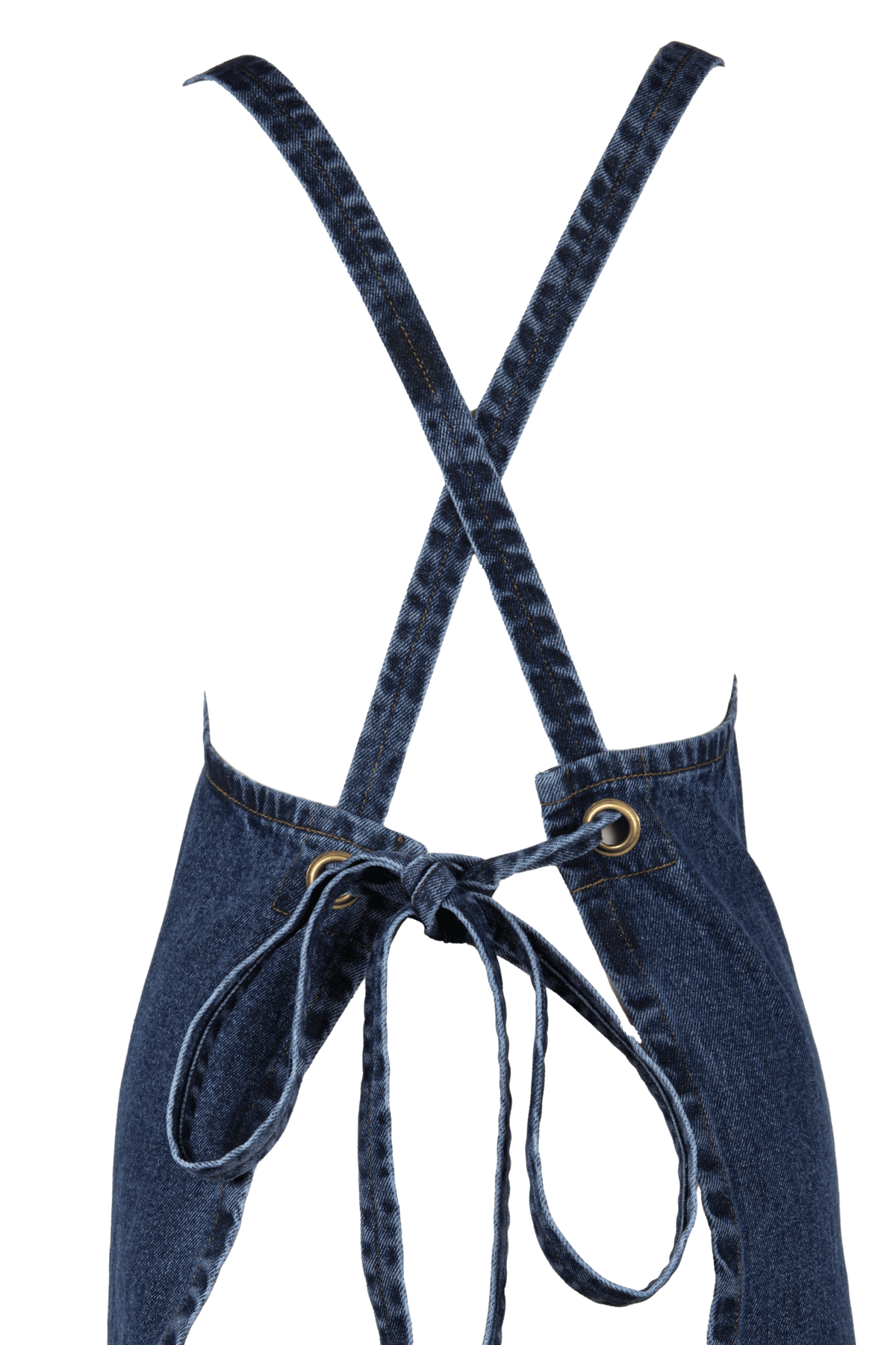 Apron Denim crossback - 75x85 cm, blue