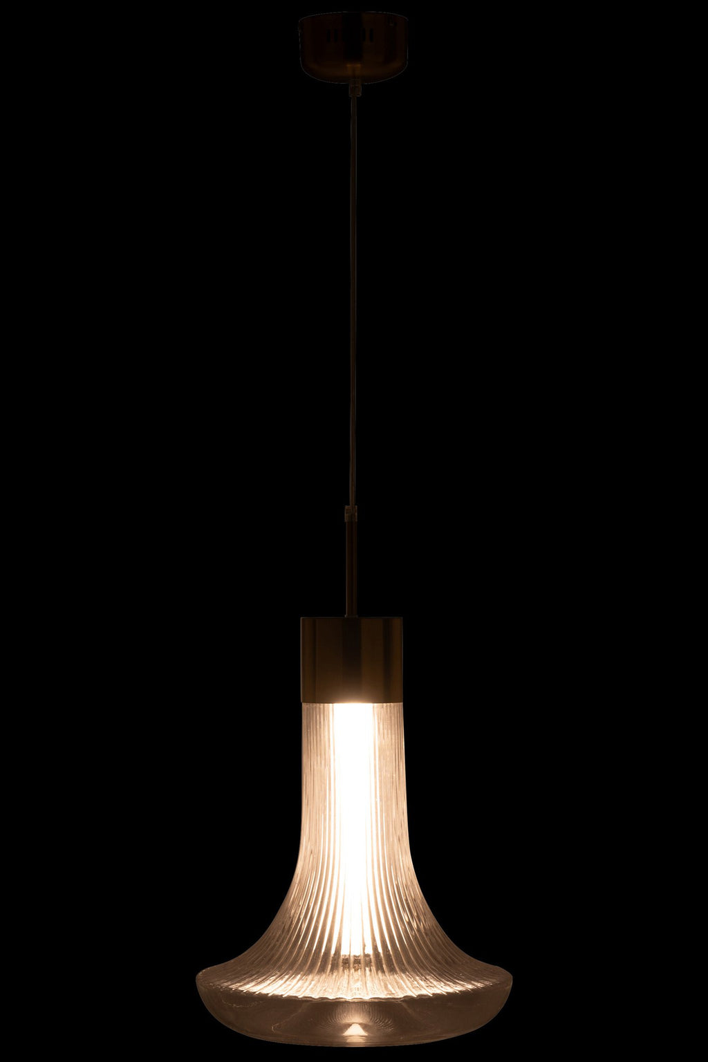 J-Line Hanglamp Led Goud Metaal Transparant