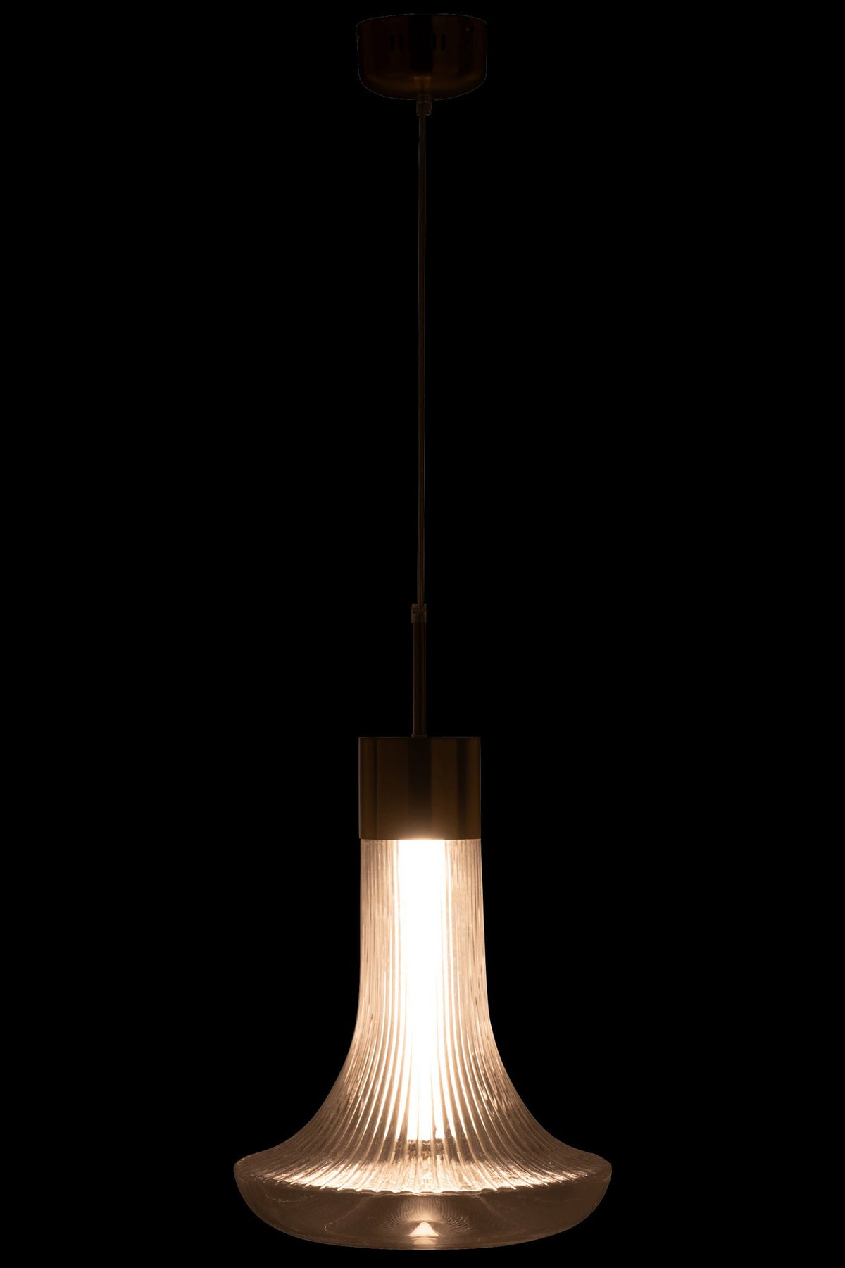 J-Line Hanglamp Led Goud Metaal Transparant