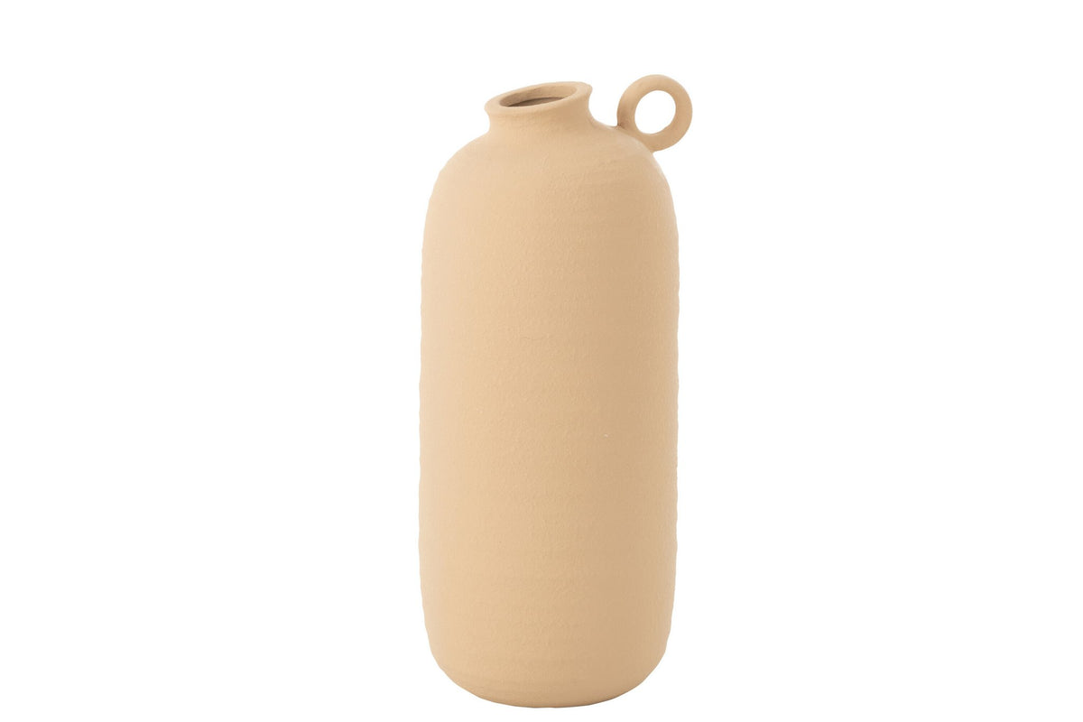 J-Line vaas Cassia - keramiek - beige - large - 38 cm hoog