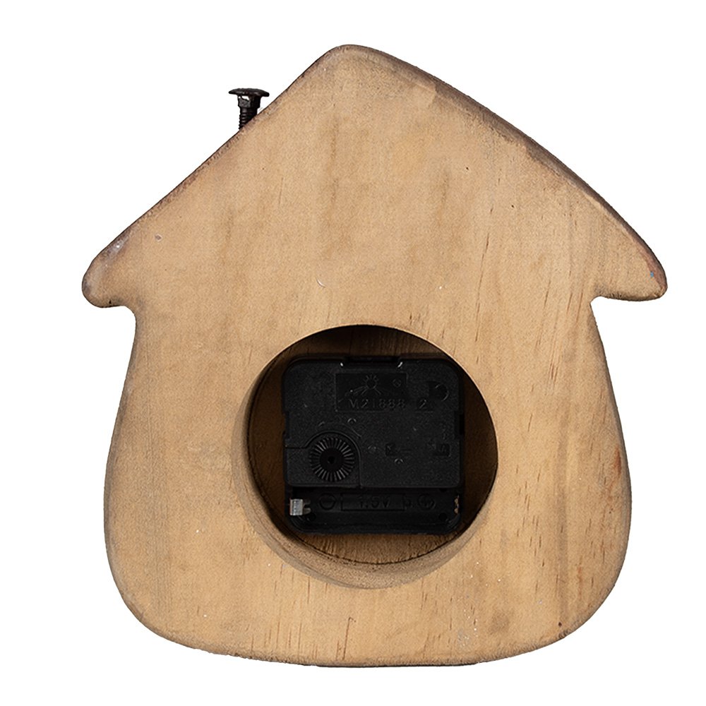 Tafelklok 18x5x19 cm Bruin Hout