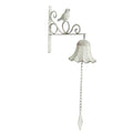 Ouderwetse Deurbel 24x10x49 cm Wit IJzer Tuinbel