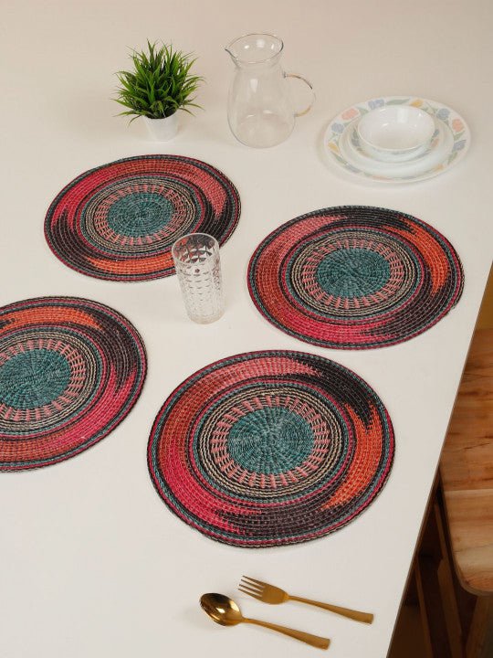 Digitaal bedrukte placemats – eetlinnen – puur katoen – set van 4 stuks