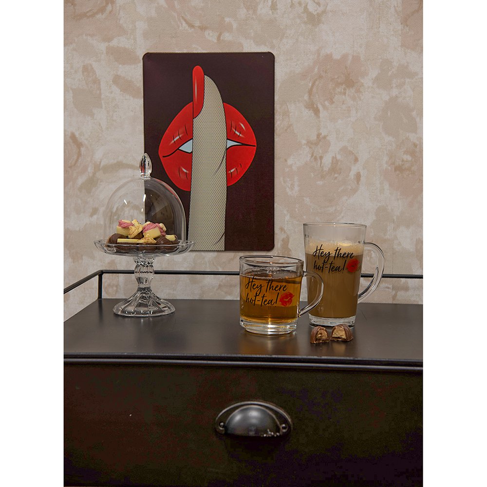 Mok 300 ml Glas Lippen Koffiemok