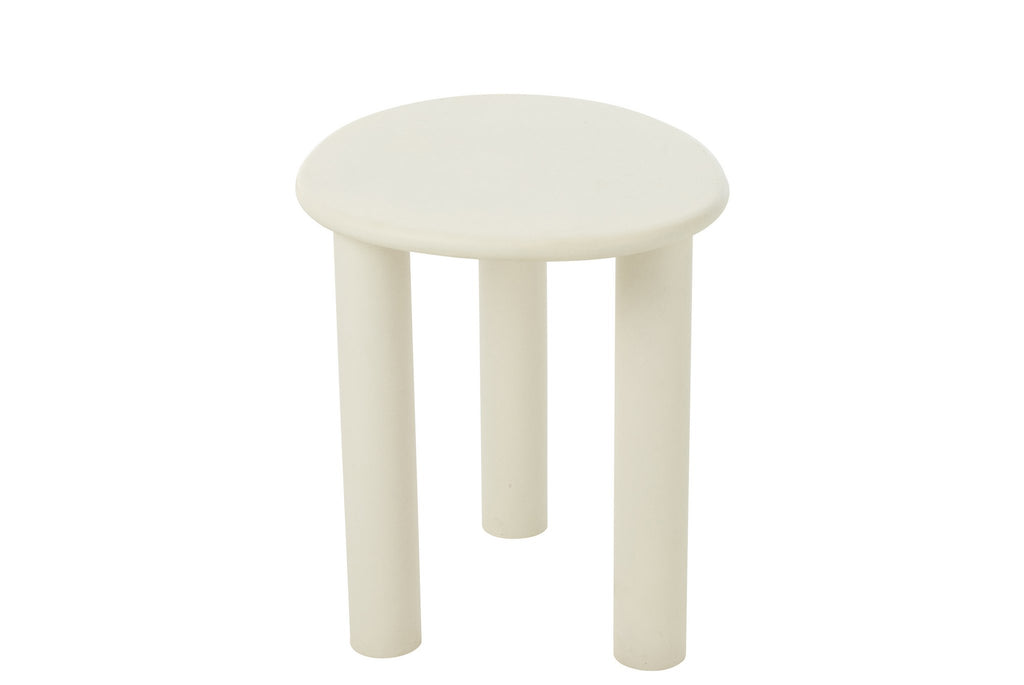 J-Line bijzettafel Bali - hout - wit - small
