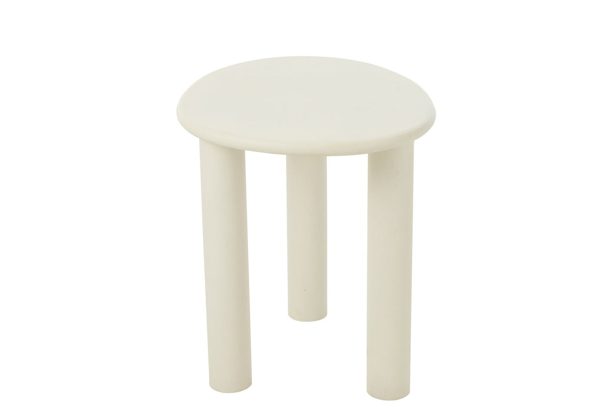 J-Line bijzettafel Bali - hout - wit - small