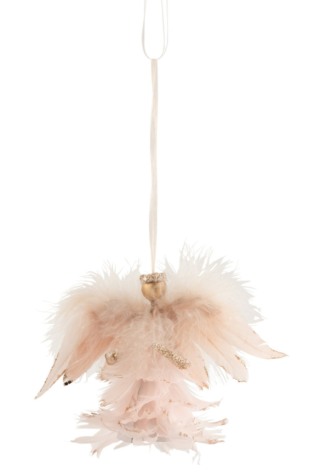 J-Line hanger Engel Glitter - veren - lichtroze