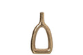J-Line Solifleurvaas - aluminium - goud - small