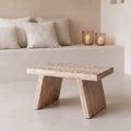 Stool chisseled top natural