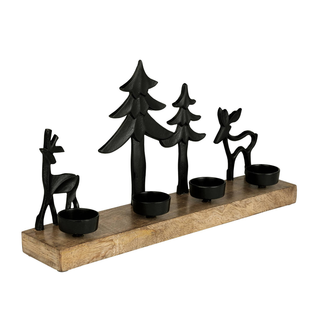 Ornament Baliguian Zwart 38x8x20 cm