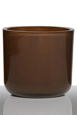 Cooper Regular Bloempot glas chocolade h13 d14