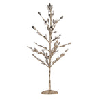 Decoratie Boom 9x9x50 cm Zilverkleurig Metaal