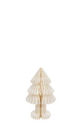 J-Line decoratie Kerstboom Vouwbaar - papier - gebroken wit - M