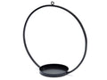 Metalen hanger ring met bord 30cm zwart