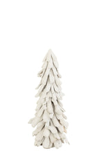J-Line decoratie Boom Sneeuw - drijfhout - wit - large